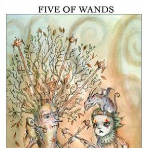 Five of Wands Tarot Sensul Cinci of Wands Tarot Cards